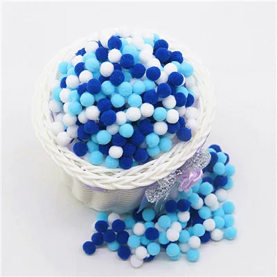 071628 20g Мини Помпон 8 мм Pom Poms Ponpon многоцветные Pompony ремесла поставки DIY для детской игрушки швейные украшения для дома и свадьбы 20 г - Цвет: 071628 20g