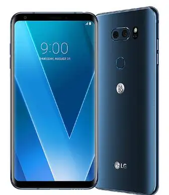 Разблокированный LG V30 Plus LS998 US998 H930DS 6," Восьмиядерный Android мобильный телефон ram 4 Гб rom 64G 4G LTE 16MP и 13MP мобильный телефон - Цвет: Синий