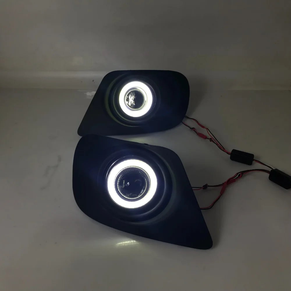 RQXR противотуманная фара вождение свет в сборе для Fiat freemont cob angel eye светодиодные дневные ходовые огни сигнал поворота