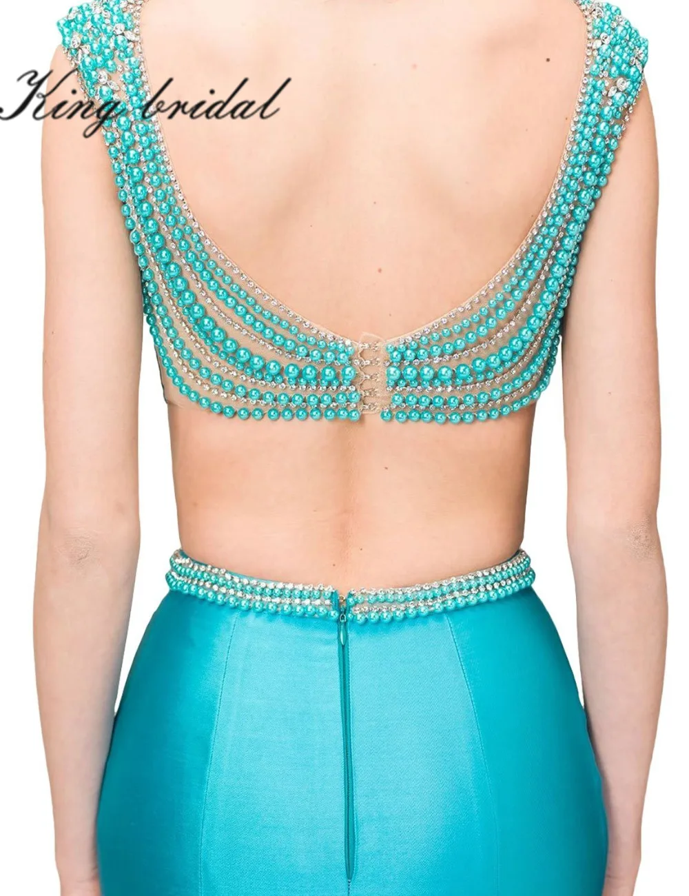 Сексуальная Из Двух Частей Русалка Вечернее Платье Abendkleider 2017 Люкс