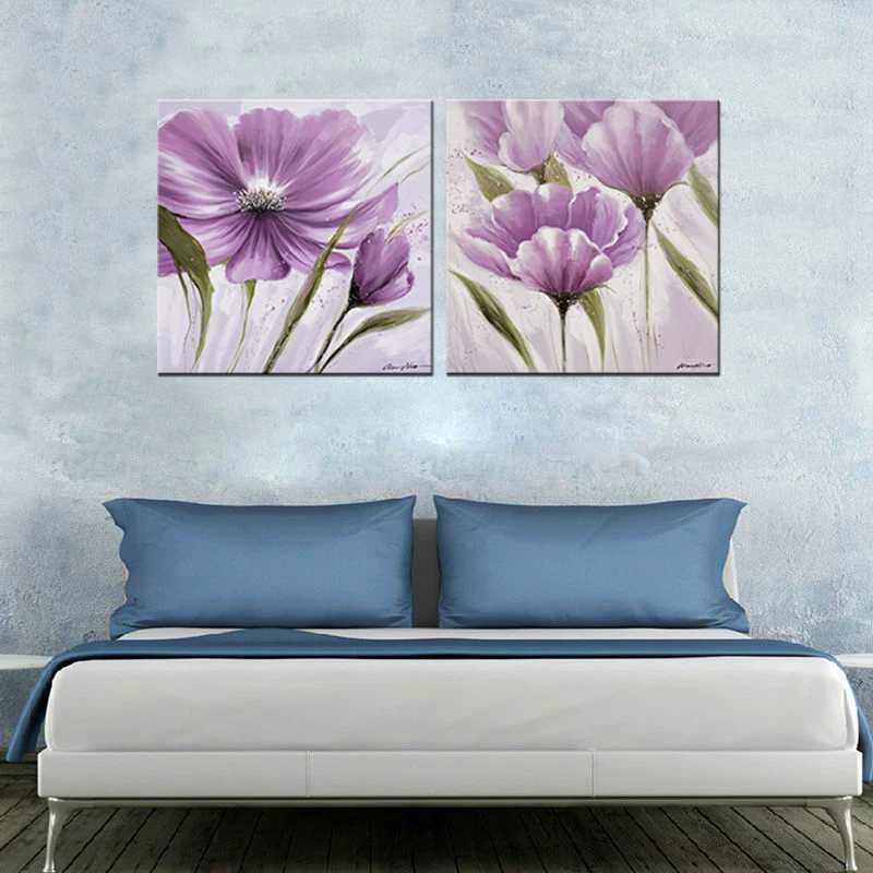 Модульные цветочные картины ручной работы абстрактные Масляные для украшения