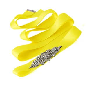 yellow TRiXY S05 женские Стразы свадебное платье со стразами пояс кристалл свадебные пояса свадебное платье аксессуары - Цвет: yellow