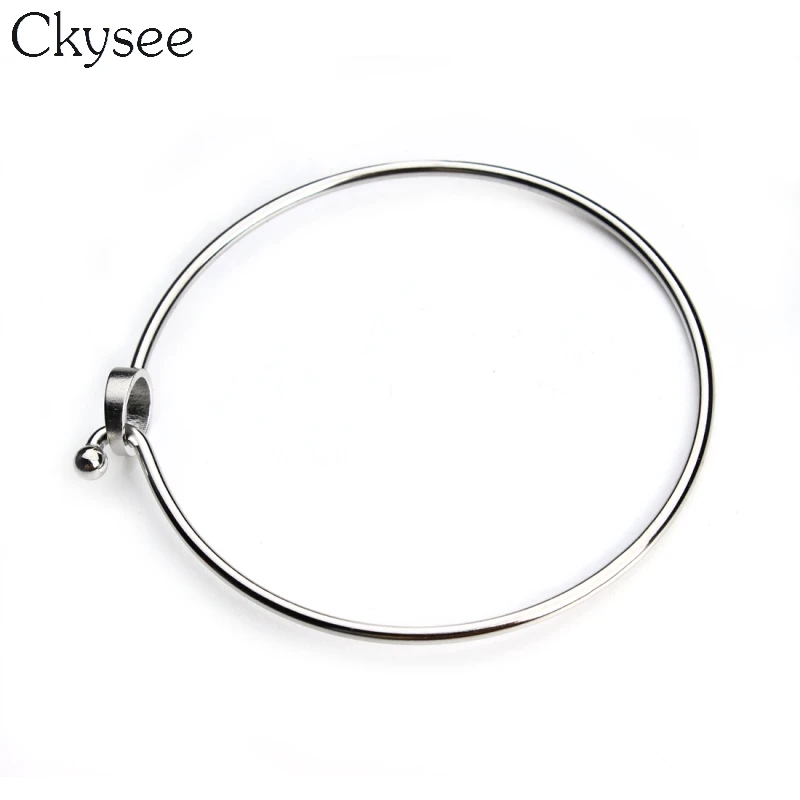 Ckysee/2 шт./партия Браслет манжета из нержавеющей стали с застежкой для женщин