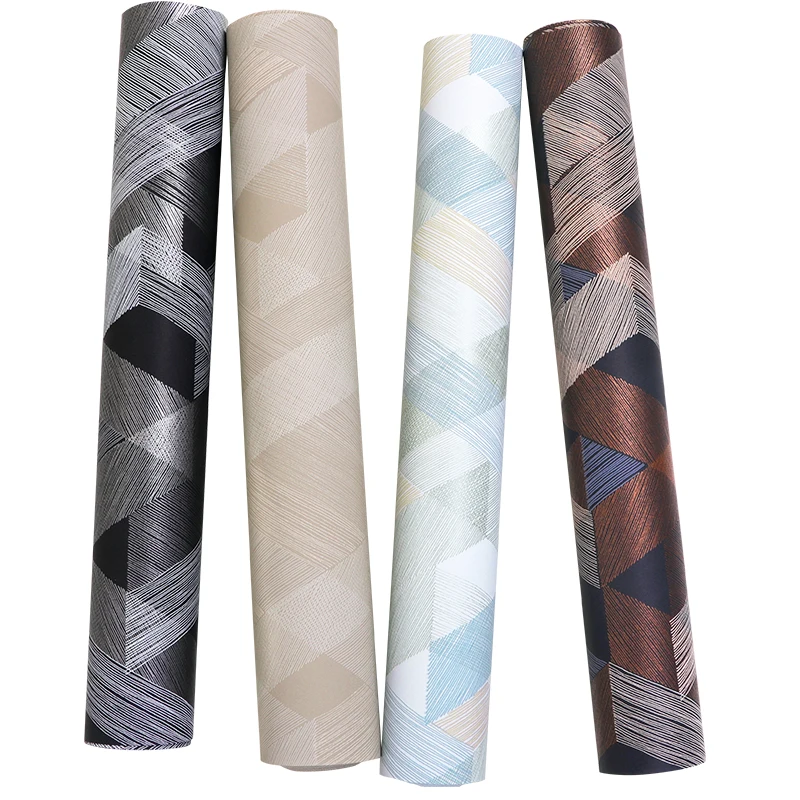Geometric Square Lattice Waterproof Non-woven Wallpaper Roll Papel De Parede 3D Modern Living Room Bedroom TV Backdrop | Обустройство