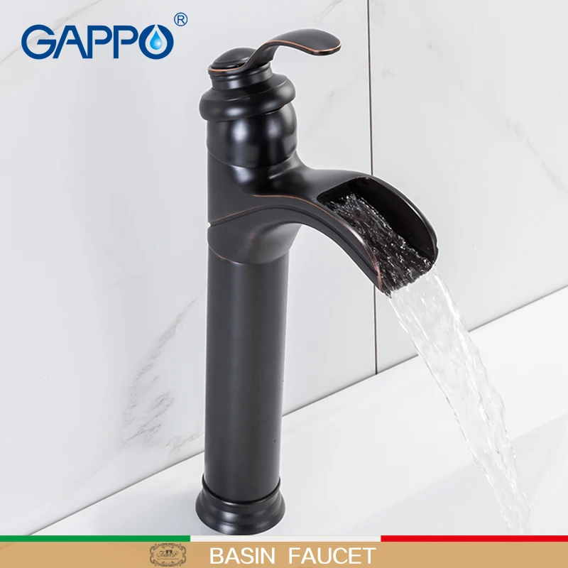

GAPPO смеситель для ванны, черный водопад, кран для душа, ванная раковина, кран, краны, смесители, водопад, смесители для ванны