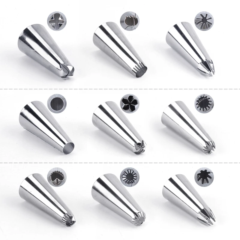 9 шт./компл. из нержавеющей стали Кондитерские трубки трубопровод коробка для