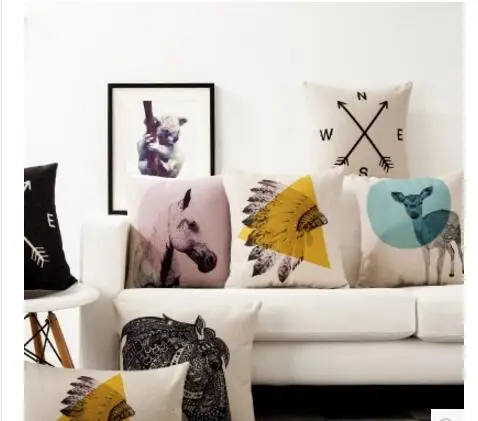 

simple mordern printed cushion cover pillowcase car office throw pillow cover decorative cushion case for lumbar pillow sofa