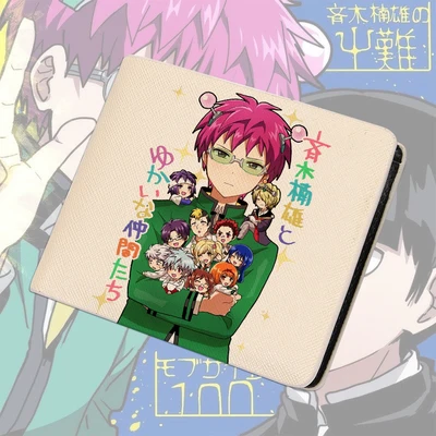 2 Гибельная жизнь Saiki K. Косплей кошелек Saiki Kusuo маленький кошелек держатель для карт деньги Cartera Hombre сумка мужской клатч - Цвет: 2