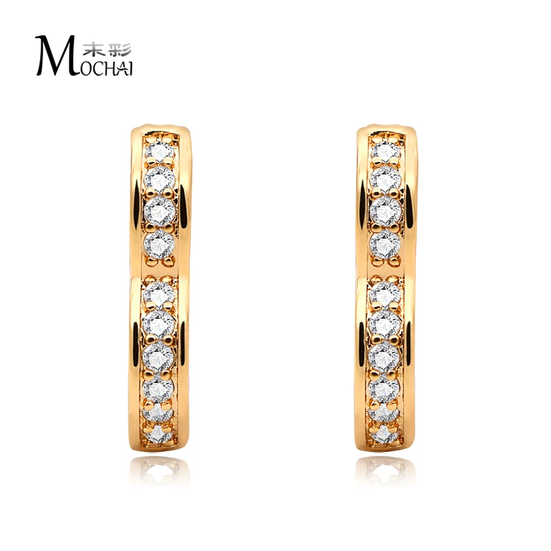 Женские серьги кольца бижутерия в форме сердца с фианитом Mochai ZK30|hoop earrings|cubic zirconia