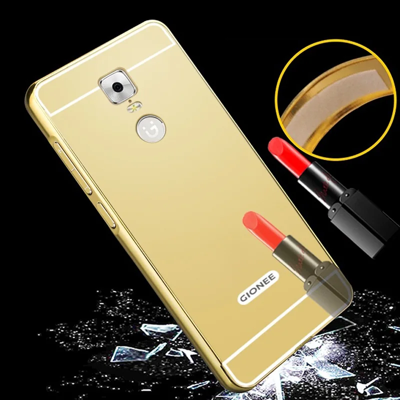 Чехол для Gionee M6 роскошная акриловая алюминиевая металлическая рамка зеркальная