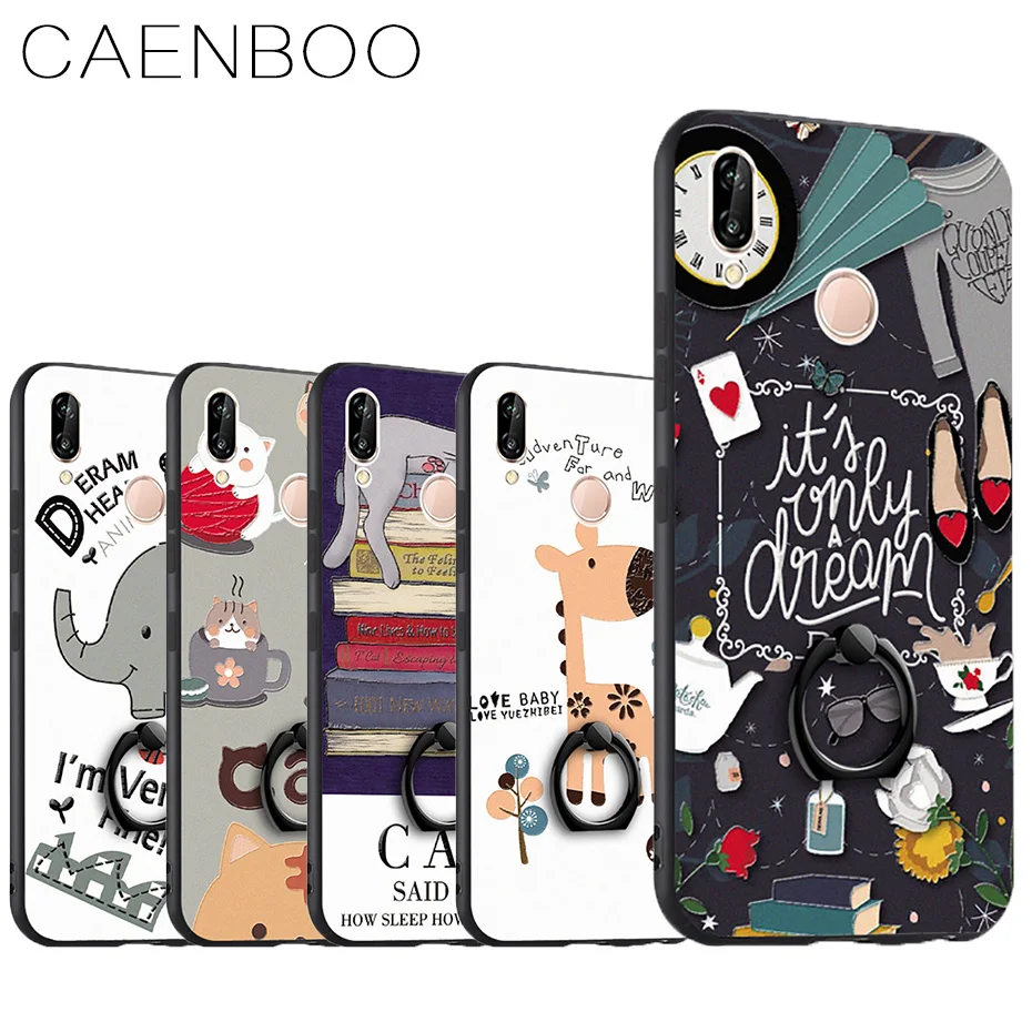 CAENBOO чехол для телефона huawei Honor 9 10 Lite 7X 9i Play Cute 3D мультфильм силиконовый подставка