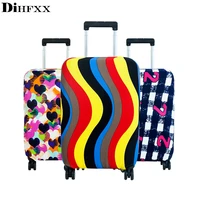 fashion rainbow travel on road luggage cover protective suitcase cover trolley case travel luggage dust cover for 18 to 30 inch