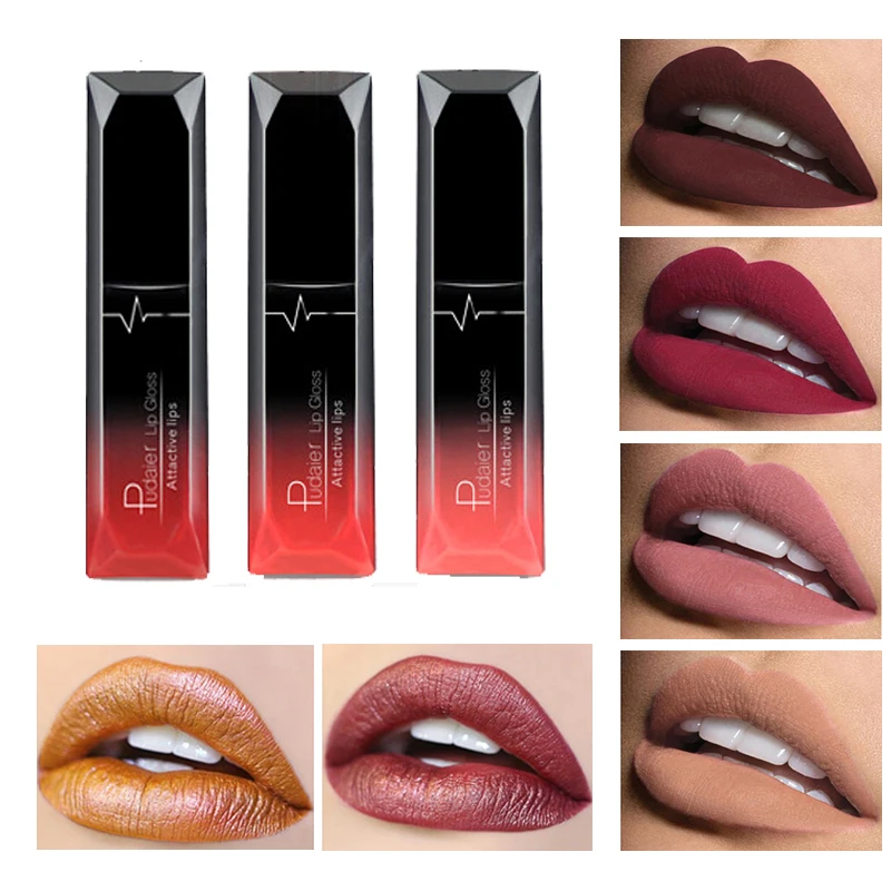 Pudaier 21 Color Matte Nude Lipgloss Colorful Sexy Long Lasting Velvet Waterproof Liquid Lipstick Soft Makeup Lip Batom Cosmetic |