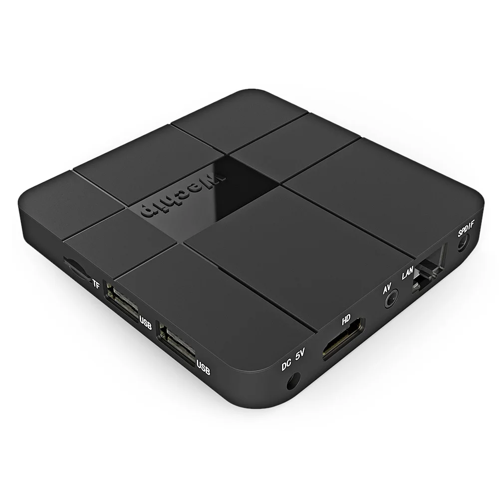 Wechip V8 ТВ Box Amlogic S905W 2 4 ГГц Wi Fi Android 7 1 WiFi Smart Quad core г 64Bit Декодер каналов кабельного