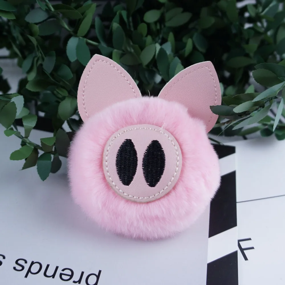 Брелок для ключей кролик из натурального меха Рекс брелок милая сумка помпон 2018