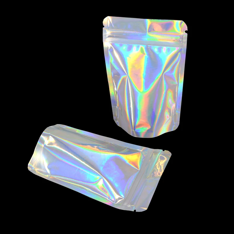 100 pcs Colored Stand Up Zip lock Foil Pouches Aluminum Standing Food Storage zip Bags Free Shipping | Дом и сад