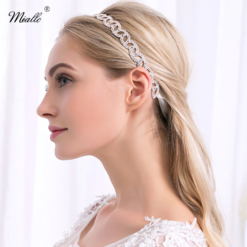 Miallo Full Austria Rhinestone Rose Gold Bridal Headband Hair Jewelry Women Chain Headpieces Accessories Wedding Tiara | Украшения и