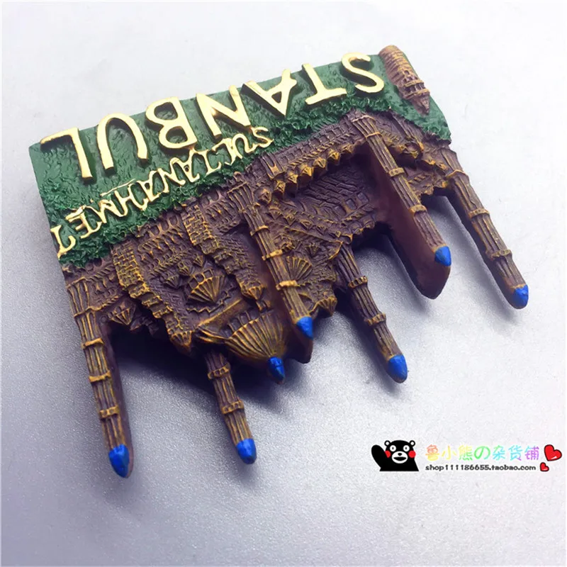 1Pcs Turkey Istanbul Sultanahmet Camii Blue Mosque Scenery Tourist Souvenirs Refrigerator Magnets For Kitchen Fridge|magnetics for|souvenir