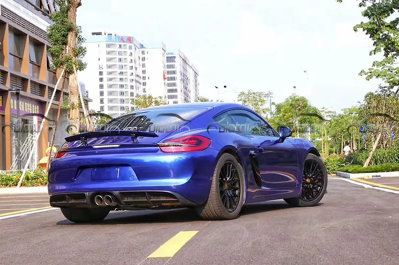 Для Porsche Boxster 2013- 981 Средний выход стайлинга автомобилей GT4 PP сзади губ тела комплекты бампера
