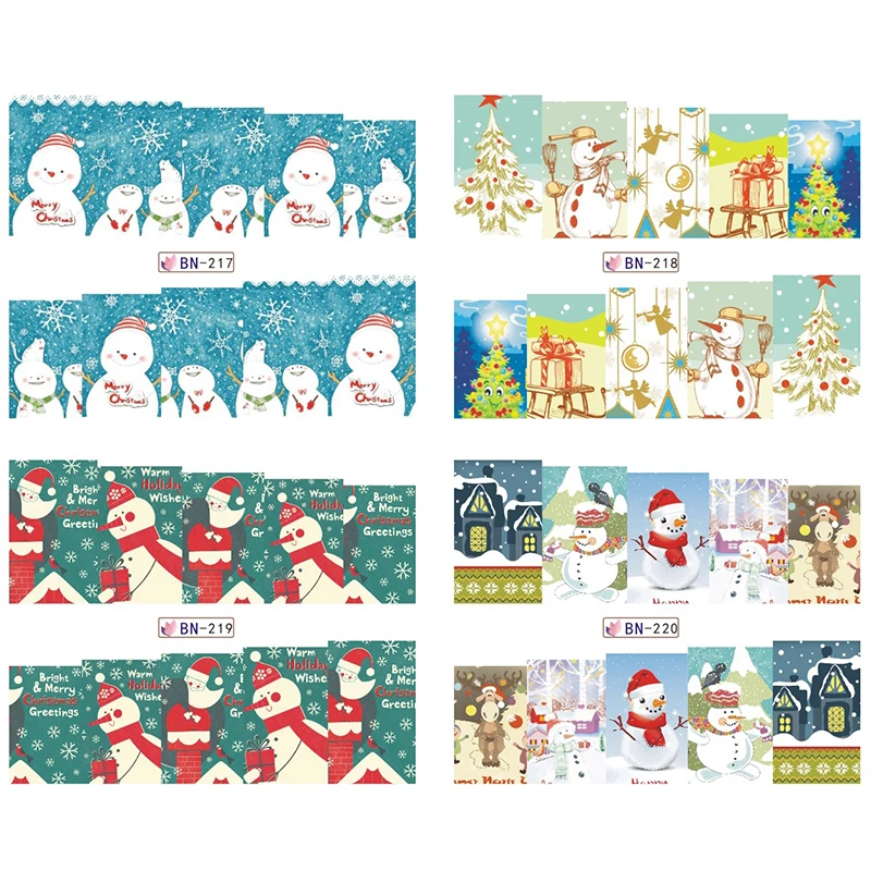 Ladymisty Merry Christmas прекрасный дом снеговика переводная Вода Дизайн ногтей Наклейка