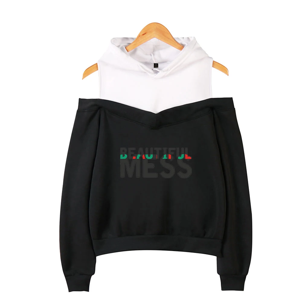 

Kristian Kostov Fashion Hoodies Highstreet Sweatshirt Printed Women Off-shoulder Sweatshirt Women XS-2XL
