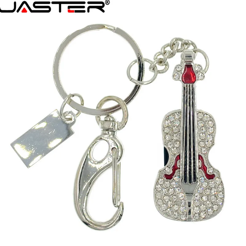 JASTER mini usb 2,0 гитара с отделкой кристаллами Внешняя память палка 4 ГБ/8 ГБ/16 ГБ/32 ГБ реальная емкость