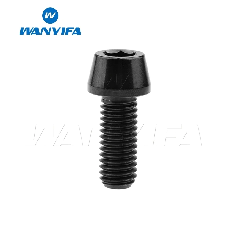 M8x20 Black Wanyifa M8x15 20 25 30 35, 40 45 50 70mm конические головки винт с титановым болтом для велосипедного тормоза велосипедный крепеж - Цвет: M8x20 Black
