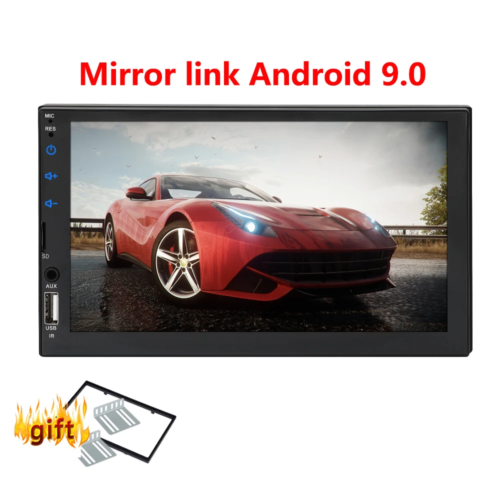 Автомагнитола 2din с сенсорным экраном 7 дюймов стерео SD/FM/MP5/USB/AUX Bluetooth мультимедиа