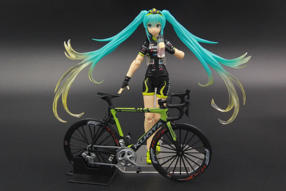 HKXZMAnime 15 см Hatsune Miku Ride Bicycle 307 RACING MIKU 2015 Support ver. ПВХ фигурка коллекционная игрушка