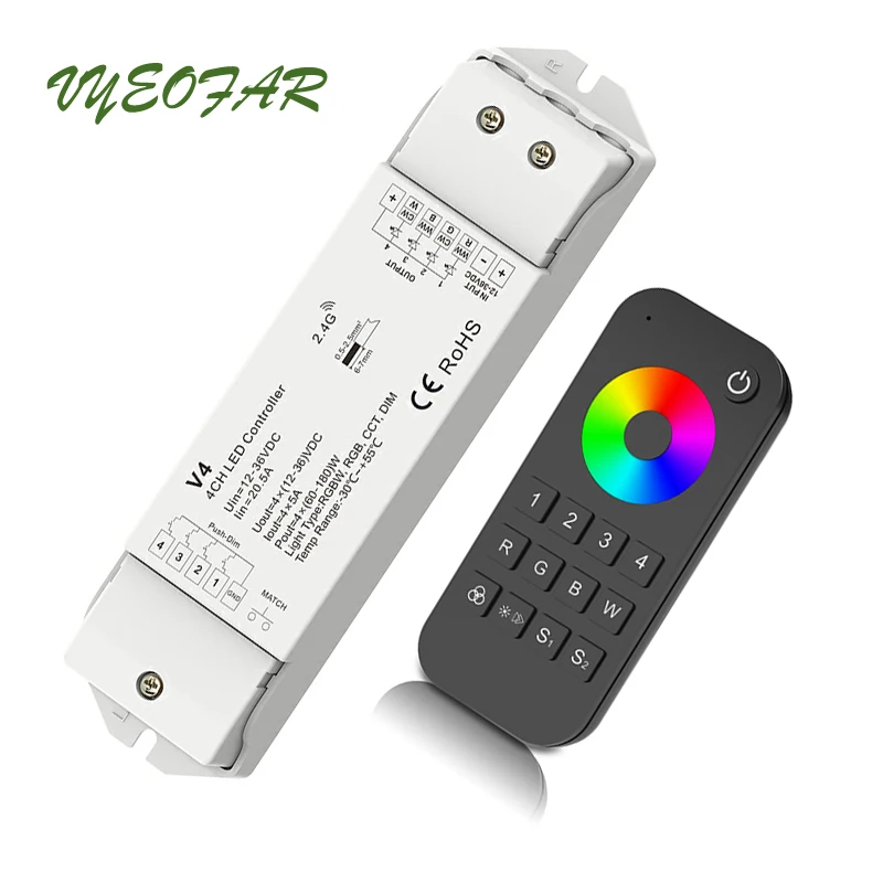 Led RGB / rgbw светодиодные ленты контроллер 2 4G RT9 для пульта ДУ с 4 зонами украшенное