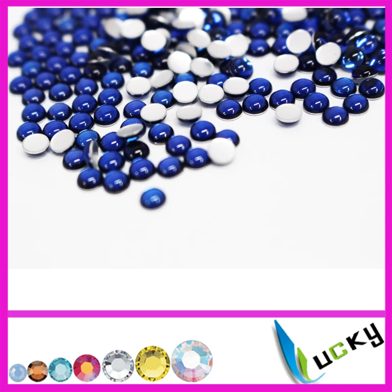 2014 spring new!10 gross/1440pcs/bag 4mm Half round Iron-on Hot Fix Pearl Epoxy Rhinestones Montana color for Clothing set | Дом и сад