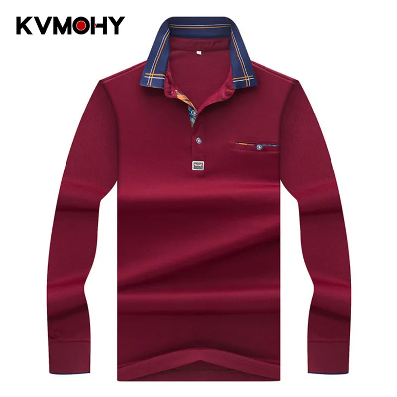 

Мужская рубашка-поло с длинным рукавом, новинка, весна-осень, облегающая повседневная мужская рубашка-поло с лацканами, крутая блузка в англ...