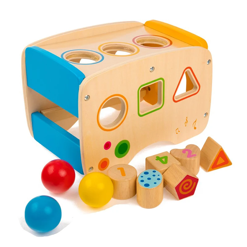 Baby Wooden Toy Kds Tool Disassemble Table Music Knock On The Ball Learning Educational Assembly | Игрушки и хобби