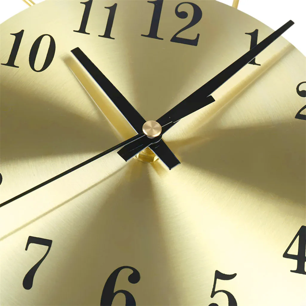

Wrought Iron Diamond Fashion Wall Clock Bedroom Silent Metal Retro flower Wall Clock Decor W30523