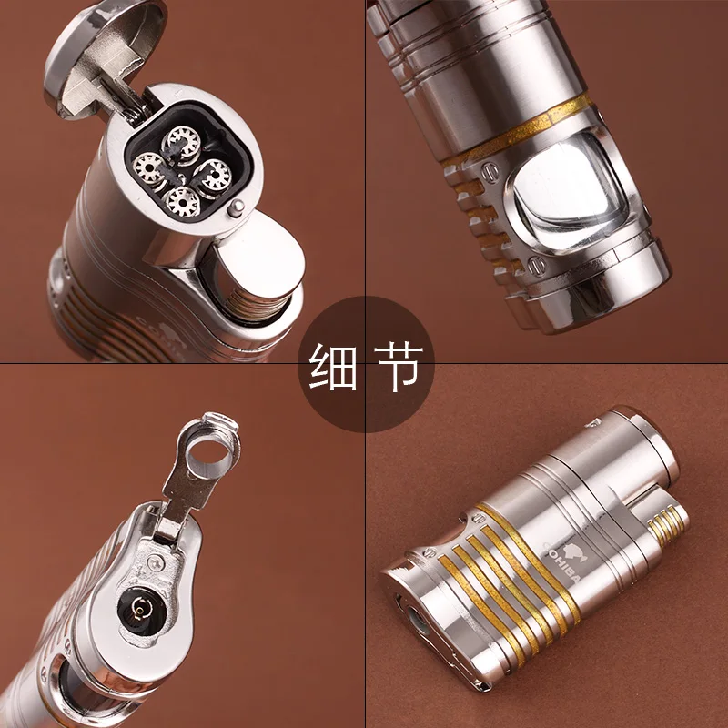 COHIBA Mini Metal Windproof Pocket Cigar Lighrer With 4 Jet Blue Flame | Дом и сад