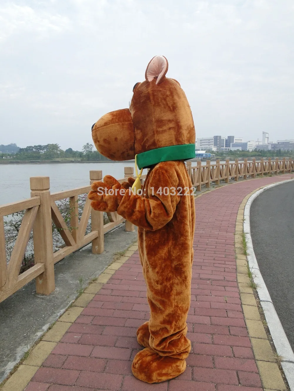 100% настоящие фотографии были сделаны scooby doo маскот Костюм Собака костюм Взрослый