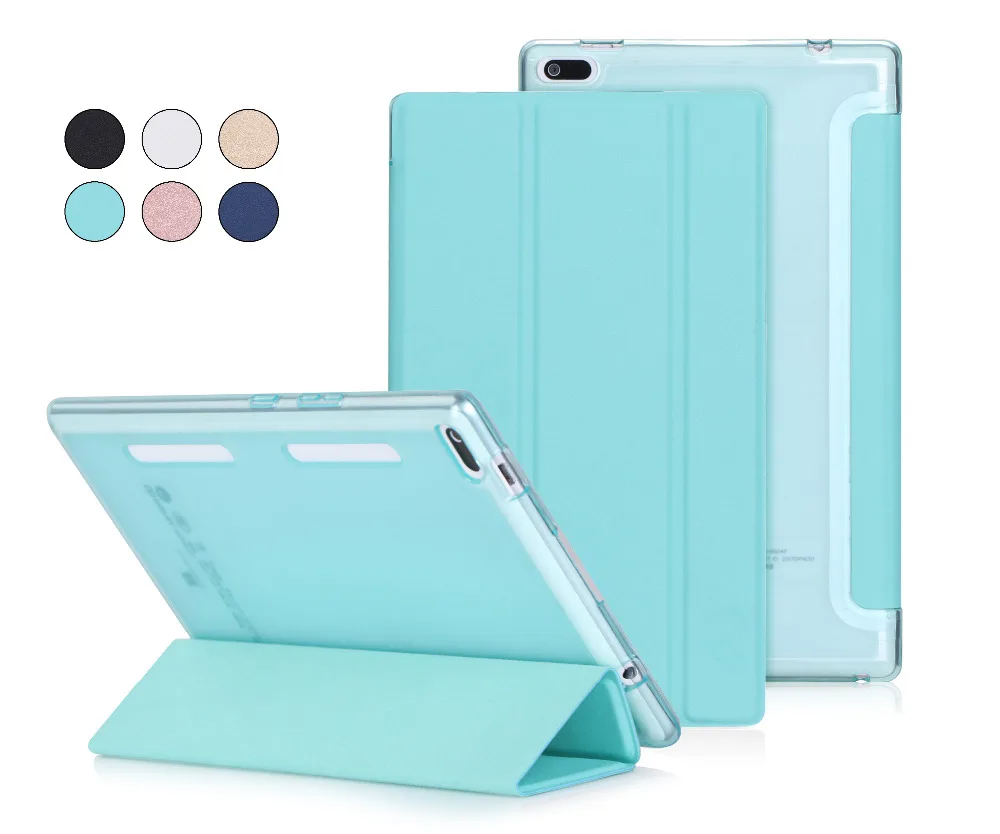 Супер тонкий легкий 3 сложения Folio Stand PU кожаный чехол Магнит умный для Lenovo Tab4 8
