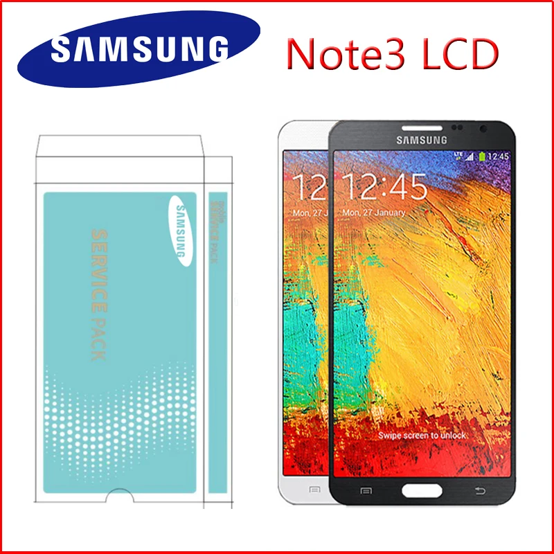 100% Оригинальный 5 7 ''ЖК дисплей для SAMSUNG Galaxy Note 3 N9005 ЖК сенсорный экран|Экраны