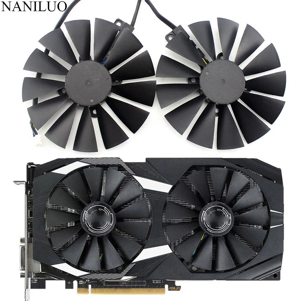 Вентилятор охлаждения для ASUS STRIX RX470 RX570 RX580 GTX 1050Ti 1070 Ti 12 В 0 25 А 95 мм 4PIN 13