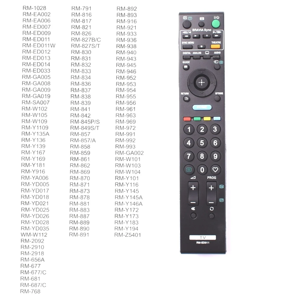 Пульт дистанционного управления для sony Bravia ТВ RM ED009 ED011 rm ed012 универсальный