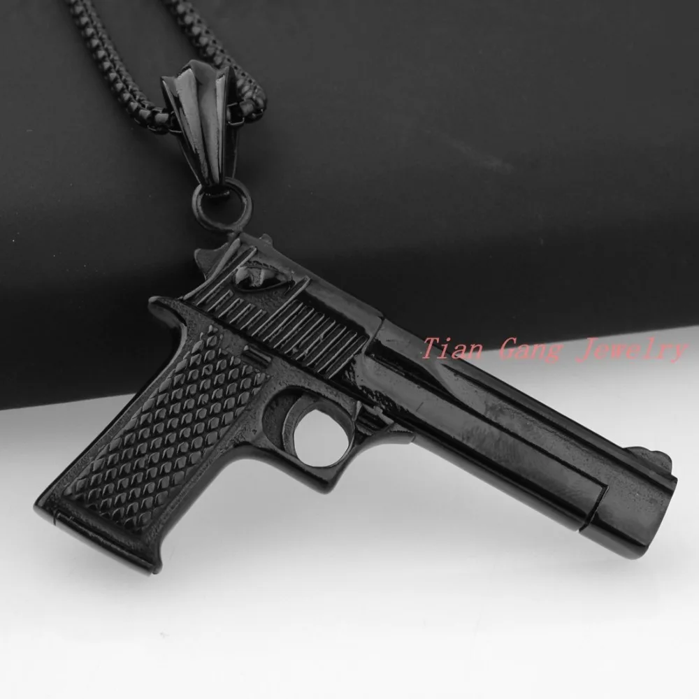 Золото/черный/серебро на выбор мода мини пушка ожерелье ювелирные изделия из