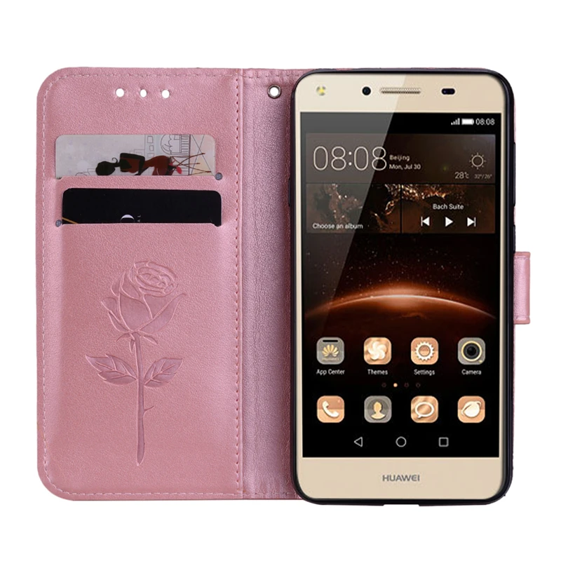 Роскошный кожаный чехол с объемным цветком для huawei Y5 II Y6 Y7 Y9 Prime P Smart Z Plus Honor 7A 7C 8A 8C 8S 8X 10i Lite 20 Pro Funda