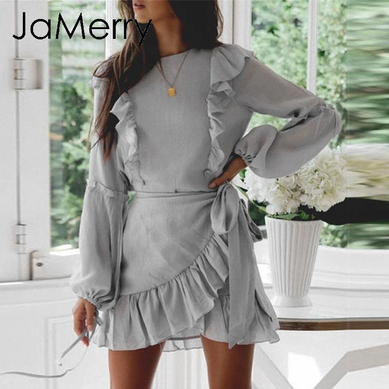 JaMerry винтажное летнее платье со складками женское с длинными расклешенными