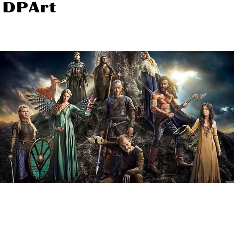 1 Алмазная живопись полная квадратная/круглая дрель Viking Legends 5D Daimond Вышивка крестом Набор для вышивки Стразы Y148 - Цвет: 1