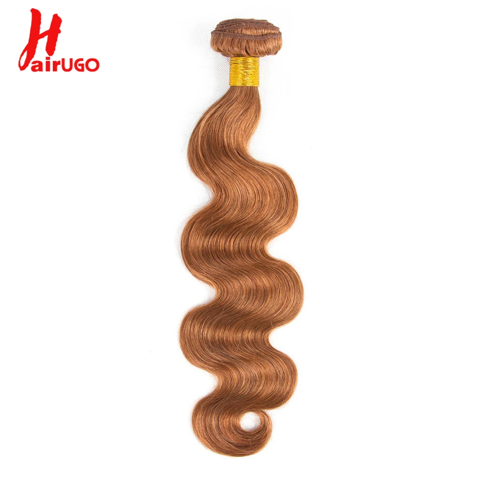 HairUGo волосы Омбре малазийские объемные волнистые 3 пучка с закрытием 1B30/1B33/1B39J# Омбре человеческие волосы пучки с закрытием не Реми - Цвет: #30