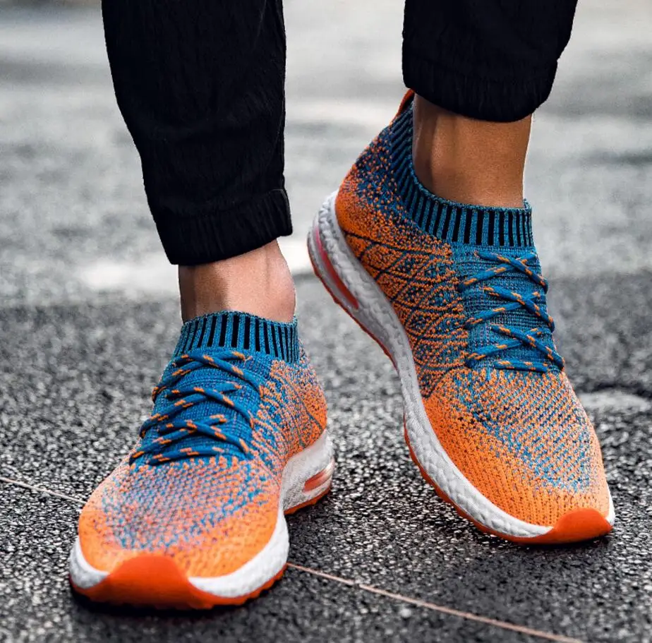 2018 Новая летняя Мужская дышащая сетчатая повседневная обувь модная без шнуровки