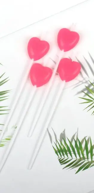 pink heart 4 шт./компл. звезды сердца 4 цвета свечи День рождения Baby Shower детский праздничный костюм свечи для торта вечерние форма для выпечки тортов DIY украшения - Цвет: pink heart