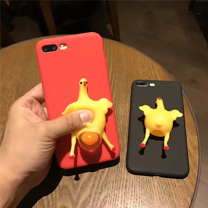 Fun Laying Hen Case for iPhone 7 8 Plus 6s X Cute Chick Reduced Pressure Cover 6 For Apple Depressurize |
