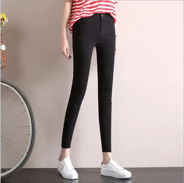 Spring Autumn Casual Push Up Leggings Lady High Waist Leggings with Pocket Pencil Pants Women Slim Stretched Comfortable Legging