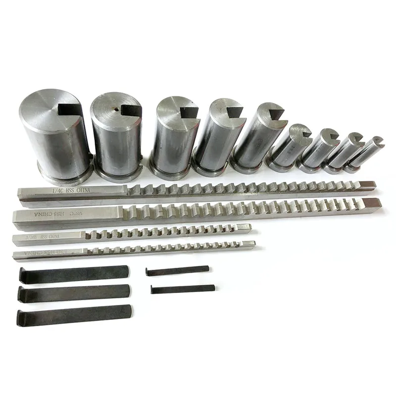 18 шт. набор ключей для HSS Groove Keyway Cutting Broaches Key Tool втулка Shim Metric 1/8B 3/16B 1/4C 3/8c станка с